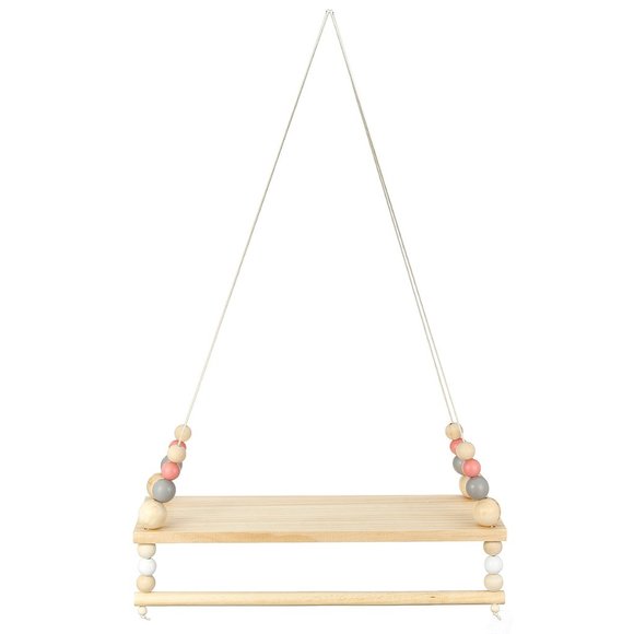 Shelf Wooden Beads Wall Hanging Nordic Style - Picture 9 of 11